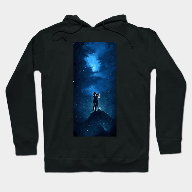 Moonlit Embrace Couple Hoodie by JEWEBIE